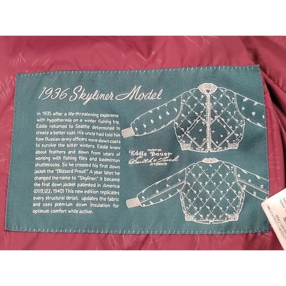 Eddie Bauer Women’s 1936 Skyliner Down Goose Vest Black/Red Plaid Quilted Size L - Picture 7 of 12